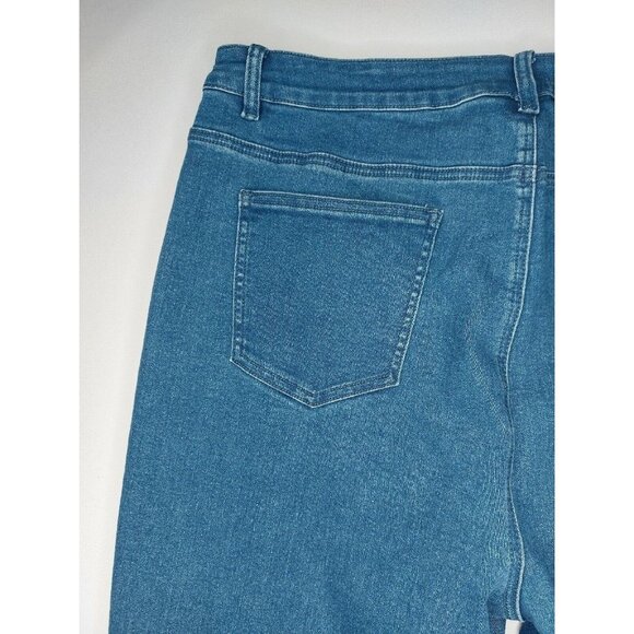 L & B Lucky & Blessed Womens Boyfriend Jeans 20 Denim Stretch Aztec Stripe Front - Picture 16 of 16